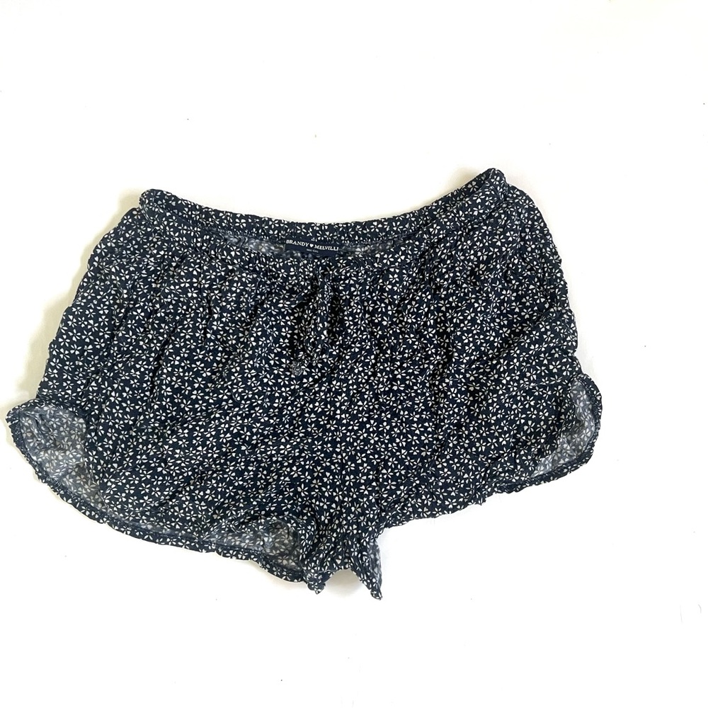 Women's Black Floral Shorts